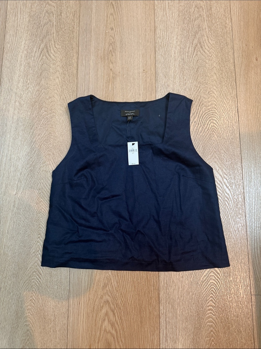 Banana Republic Navy Square-Neck Tank Top